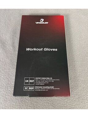 Vinsguir  Women's Workout Gloves Fitness & Training Size Med Black & Grey NWB.